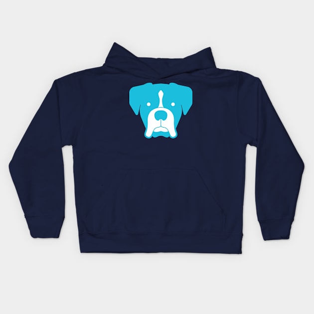 Blue Boxer Kids Hoodie by SMcGuire